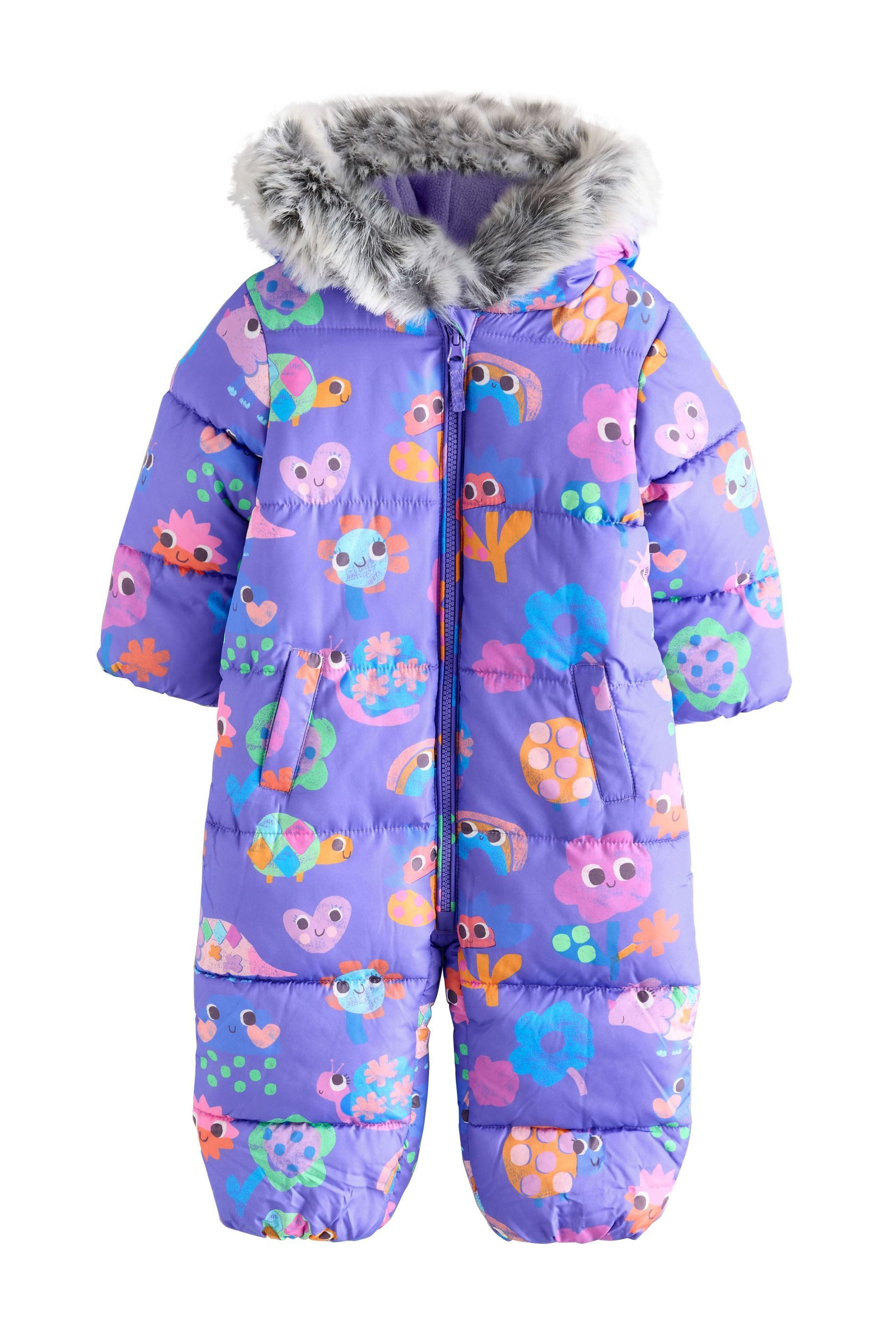 Next Schneeoverall Wasserabweisender Schneeanzug mit Kunstfellbesatz (1-tlg)