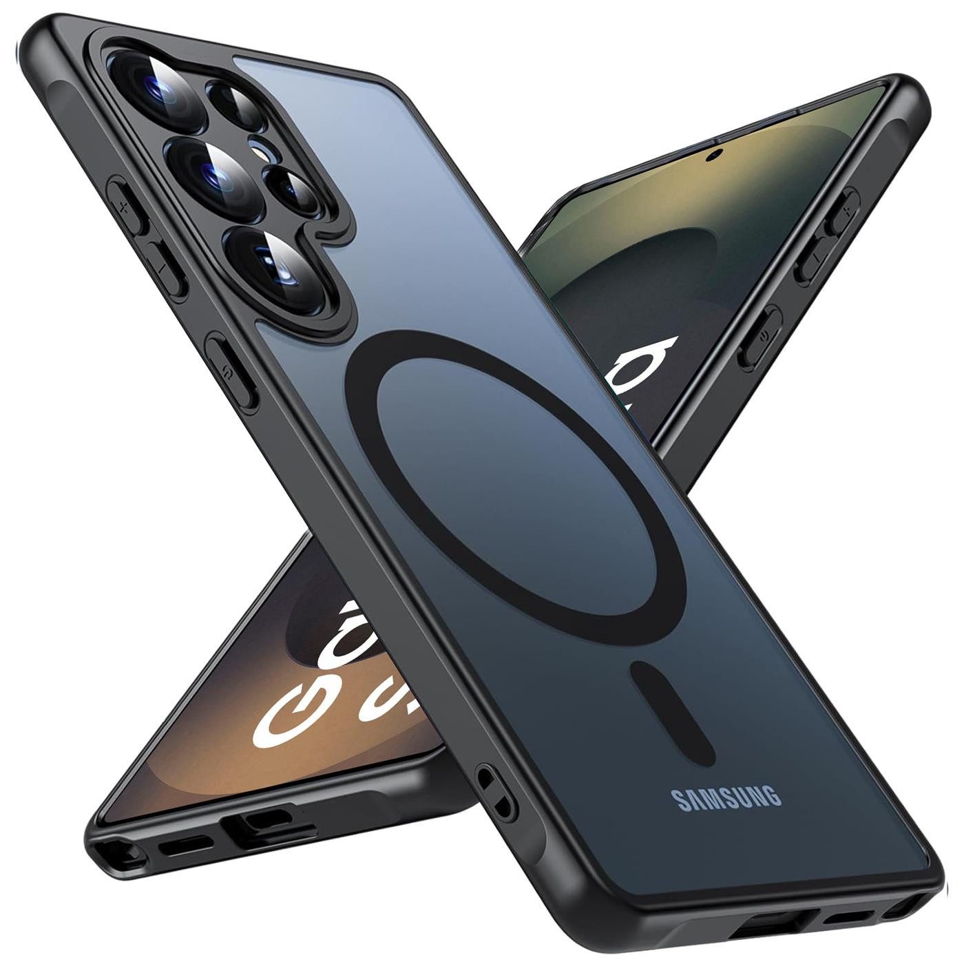 CoolGadget Handyhülle Magnet-Hülle für Samsung Galaxy S25 Ultra Schutzhülle magnetisch 6,9 Zoll, Hülle Matt Stoßfest kompatibel mit QI-Laden Zubehör Kameraschutz Case
