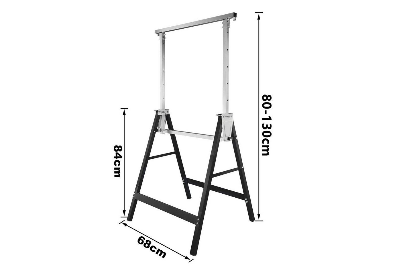 Thumbnail - Clanmacy Klappbock Gerüstbock Werkzeugbank Klappbock mit Abrutschsicherung Klappbock, 68 cm max. Stammdurchmesser, (4-St...