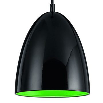 TRIO Leuchten LED Pendelleuchte, LED-Leuchtmittel fest verbaut, Warmweiß, LED 6,5 Watt Hänge Leuchte Wohnzimmer Tisch Pendel Lampe schwarz grün