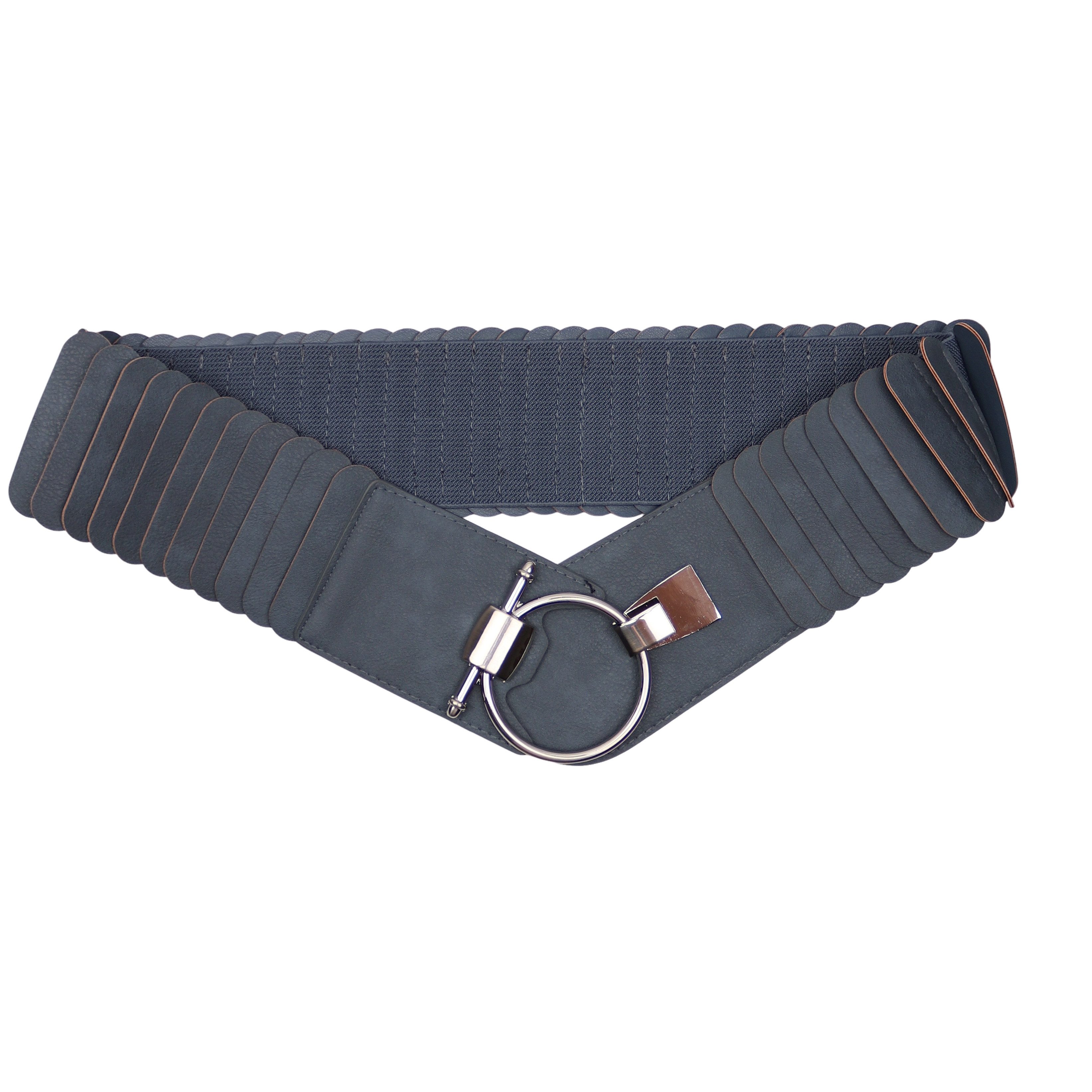 MIRROSI Taillengürtel Leo Unifarbe breit 8cm für Taillenumfang 85 bis 110cm, ONESIZE (Unifarben, Angenehmes Tragesgefühl, Leopard Muster) Breiter Stretch Gürtel