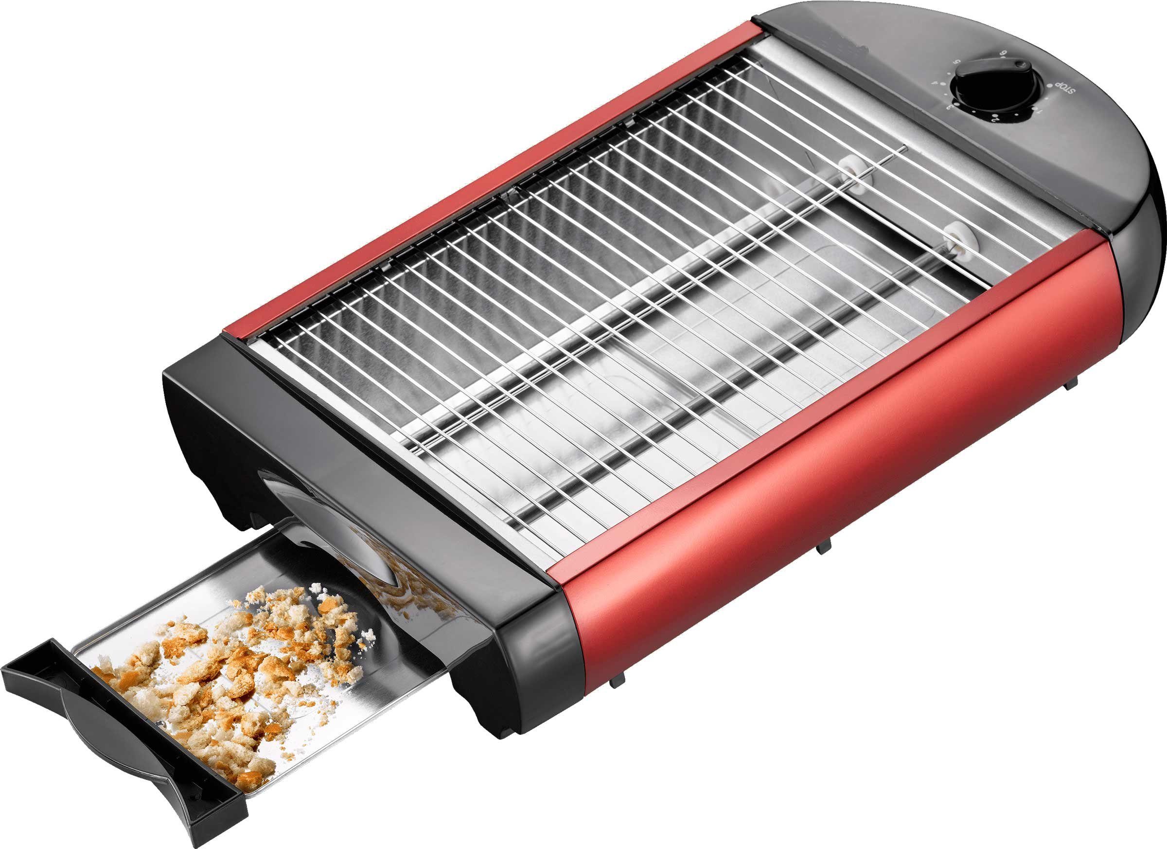 EPIQ Toaster 80001211 Flach-Toaster Brötchen-Röster, rot, 600 W – Bild 3 von 5