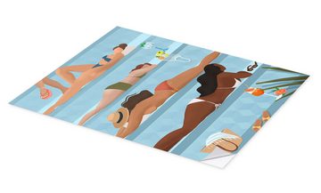 Posterlounge Wandfolie Petra Lizde, Ladies By the Pool, Illustration