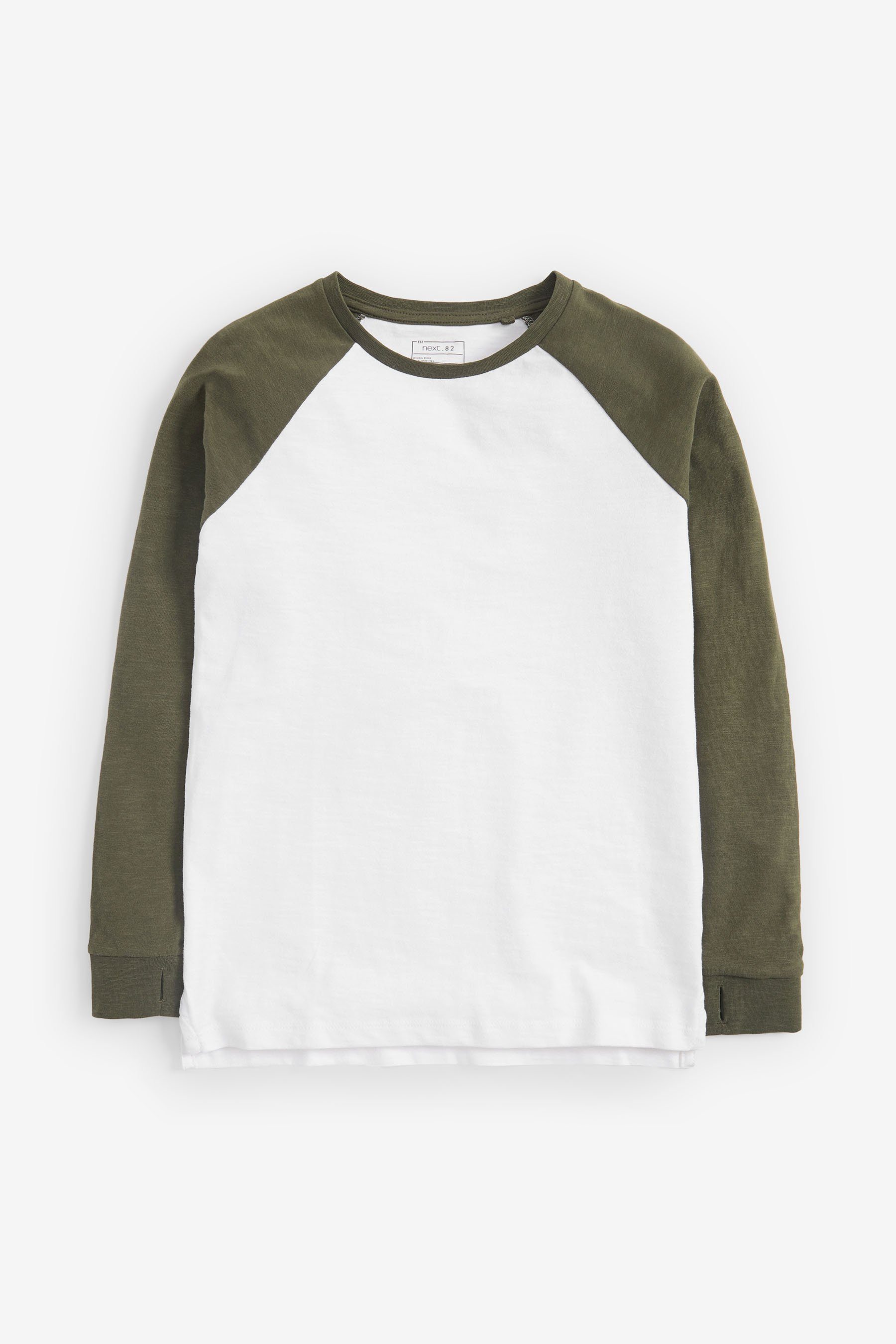 Raglanärmeln und Next (3-tlg) mit Camo-Muster, T-Shirt T-Shirt 3er-Pack