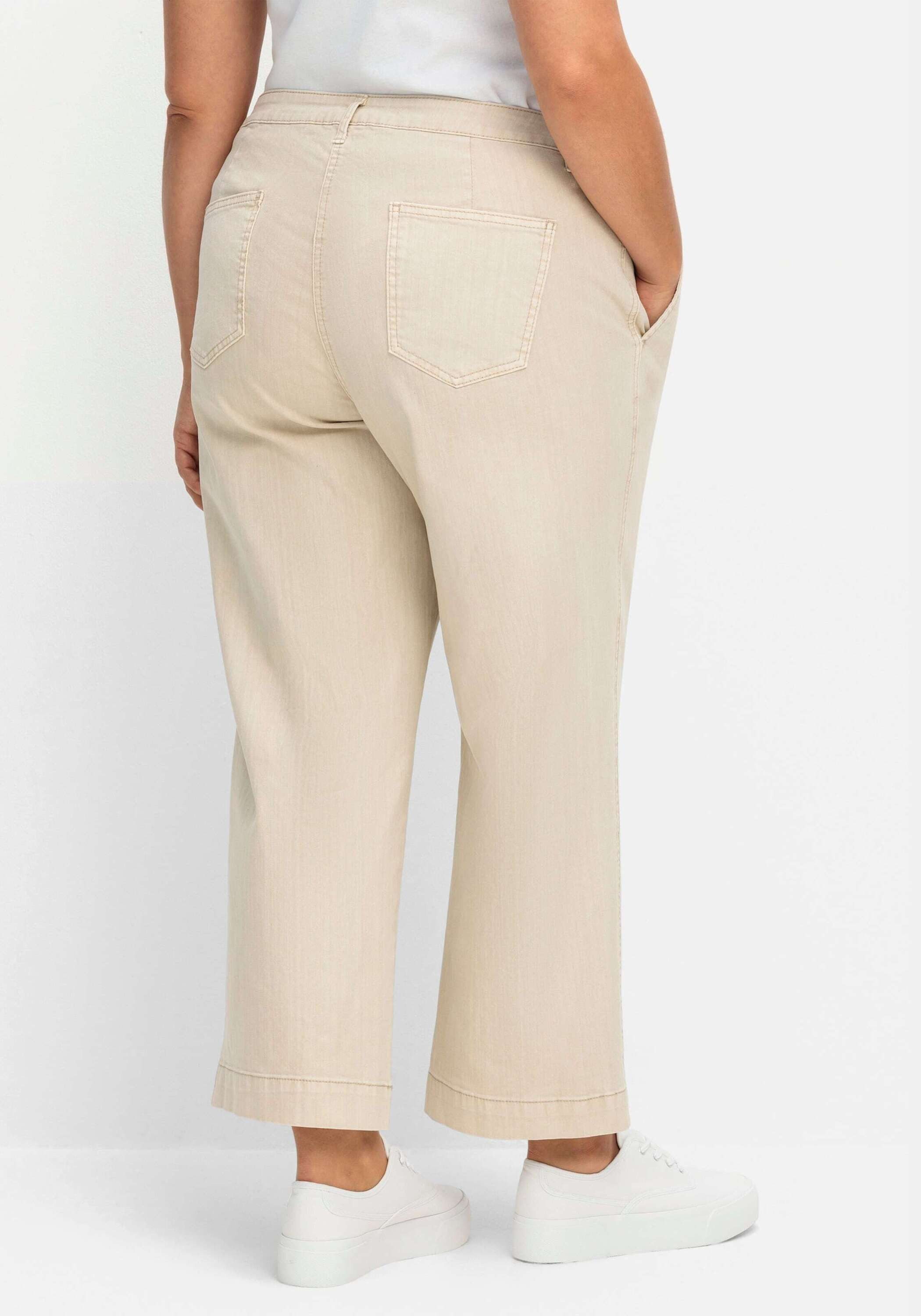 Witt Bequeme Jeans Jeans-Culotte komfortabel aus weichem Twill, knöchellang