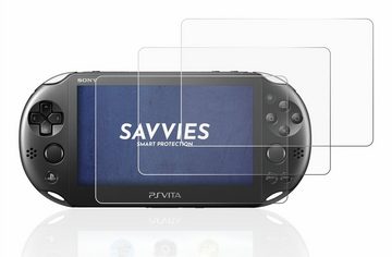 Savvies Schutzfolie für Sony Playstation PS Vita Slim, Displayschutzfolie, 6 Stück, Folie klar