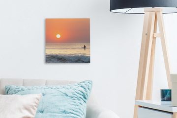 OneMillionCanvasses® Leinwandbild Meer - Surfen - Sonne, (1 St), Leinwand Bilder für Wohnzimmer Schlafzimmer