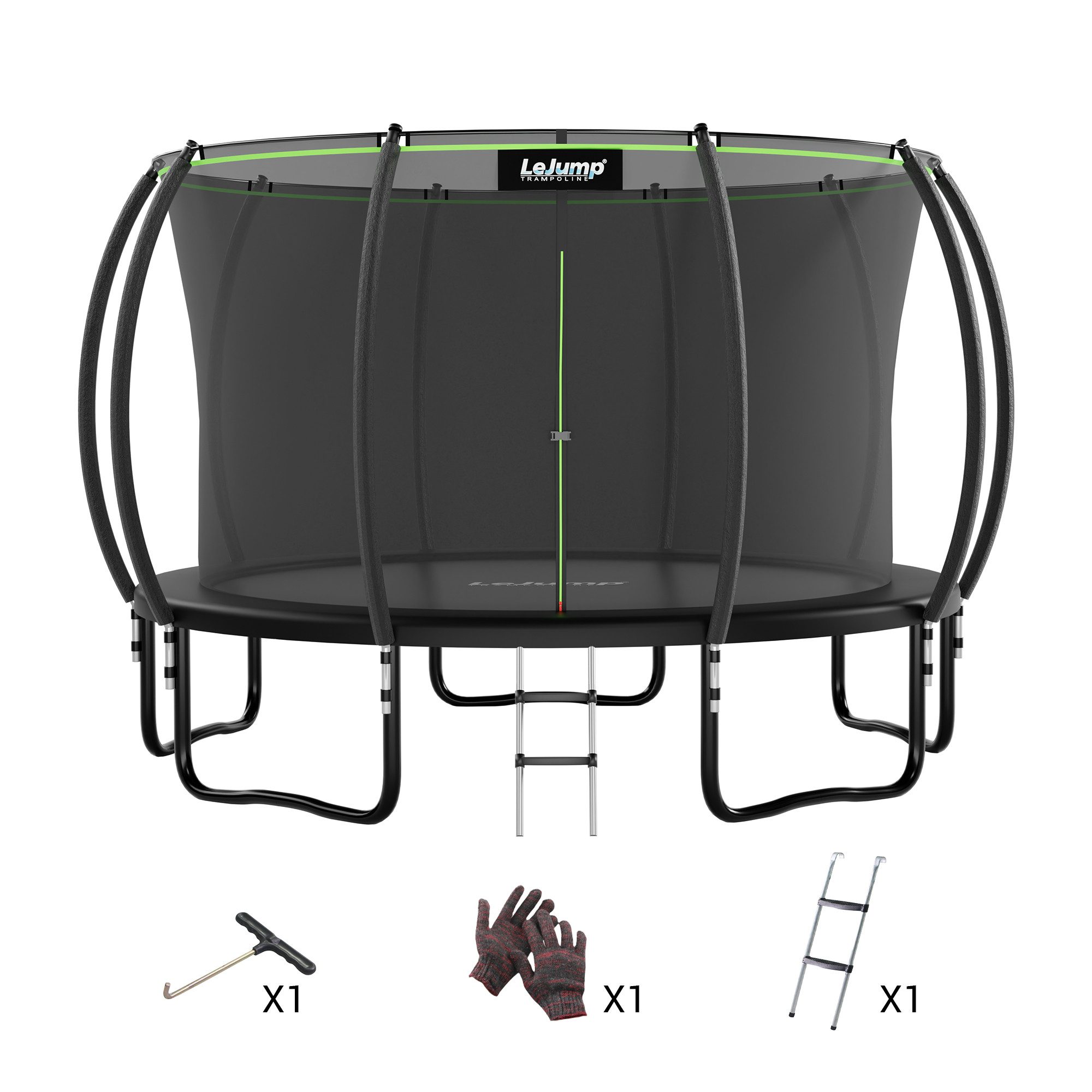 Gartentrampolin LeJump 305/366 cm Outdoor Trampolin für Kinder und Erwachsene