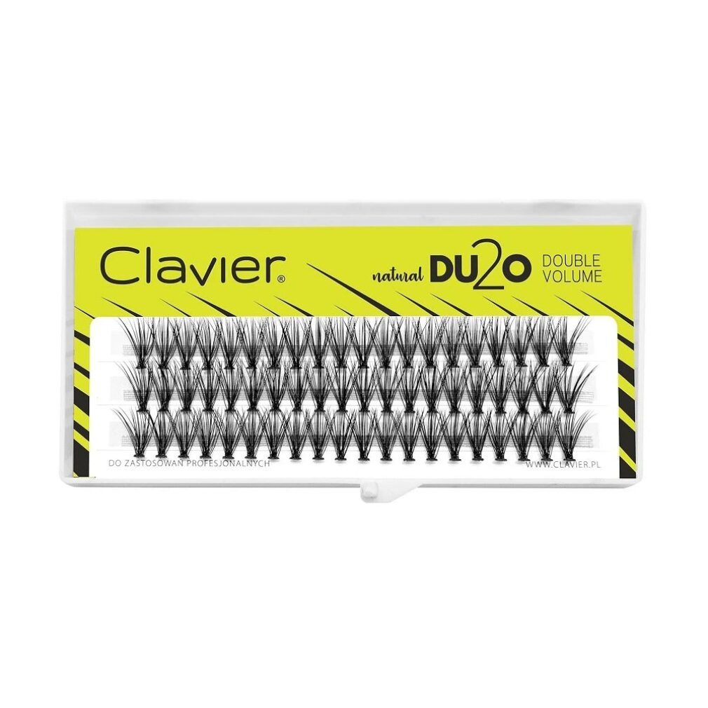 CLAVIER Einzelwimpern DU2O Double Volume Wimpernbüschel 14mm