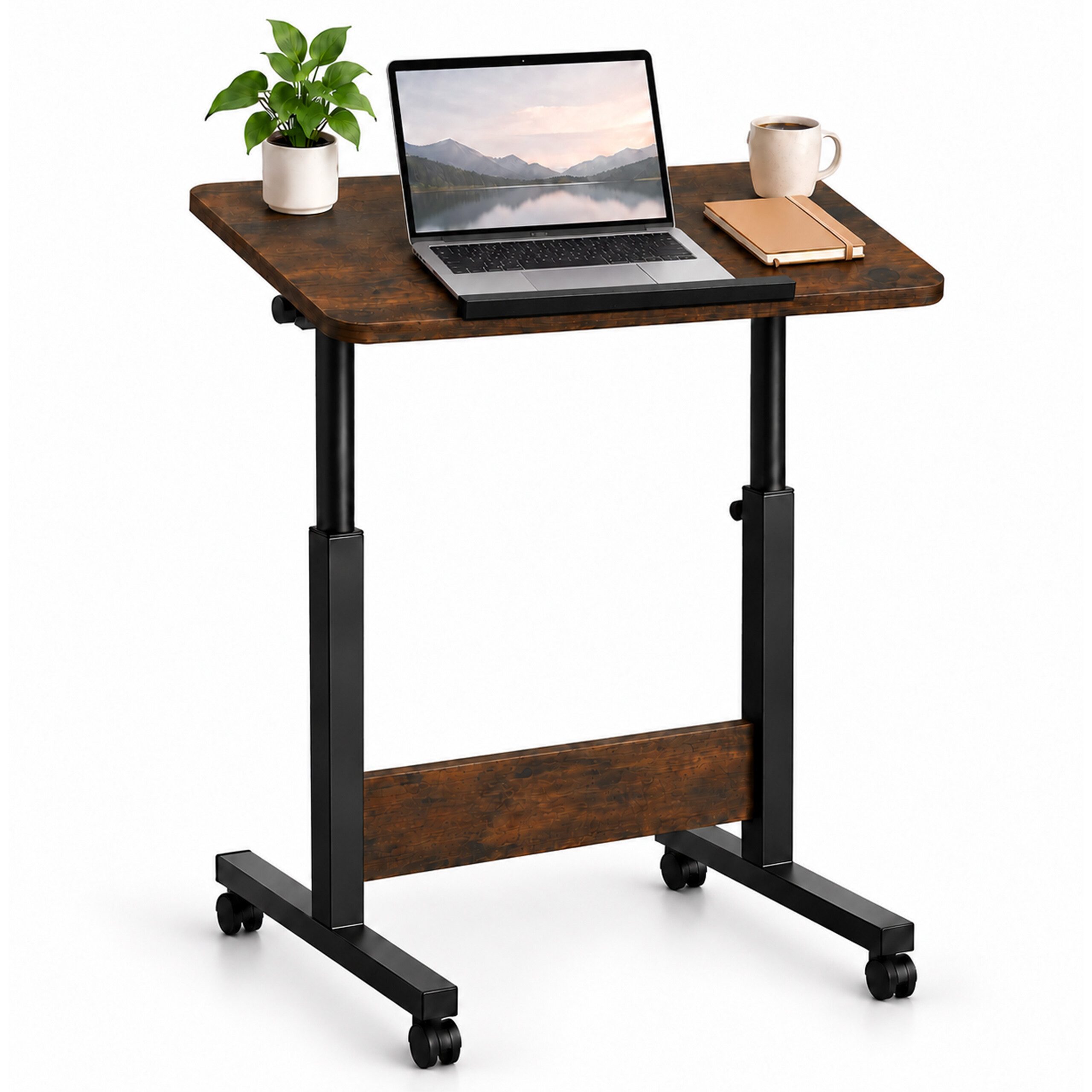 relaxdays Laptoptisch höhenverstellbar mit Rollen (1-St)