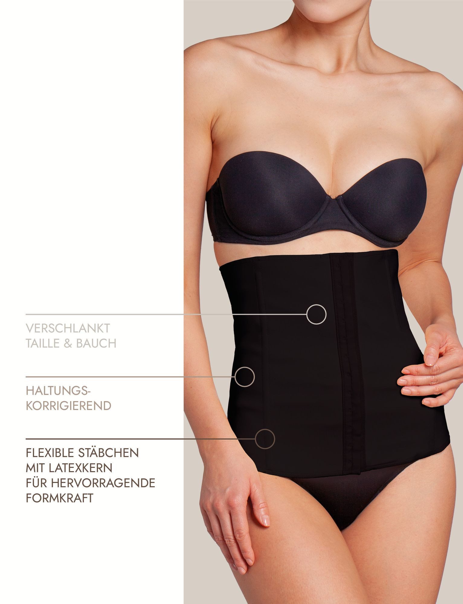 Miss Perfect Taillenshaper 35833 Modellierender Gürtel mit Haken- und Ösenv günstig online kaufen