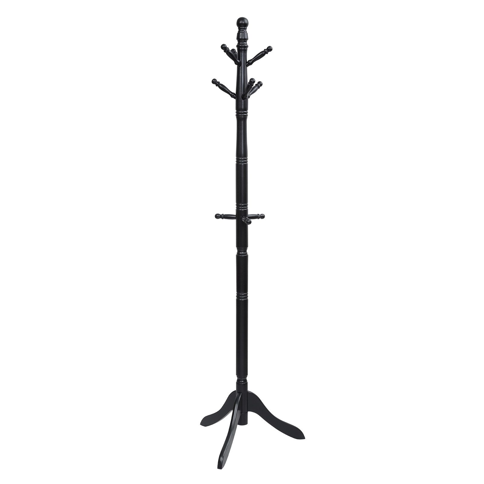 COSTWAY Garderobenständer, 9 Haken, höhenverstellbar, stehend, Holz, 175cm günstig online kaufen