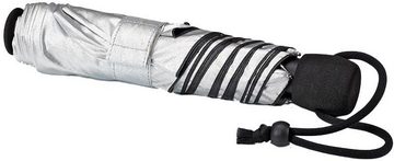 EuroSCHIRM® Taschenregenschirm light trek® ultra, silber, mit UV-Lichtschutzfaktor 50+, extra leicht