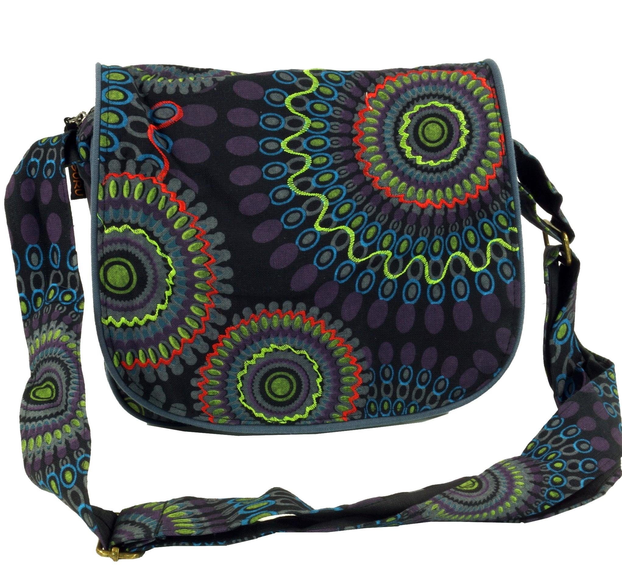 Guru-Shop Schultertasche Schultertasche, Hippie Tasche, Goa Tasche -..