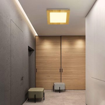 ZMH LED Deckenleuchte 3000K 30cm Quadrat Design Flur Küche Treppen Balkon, LED fest integriert