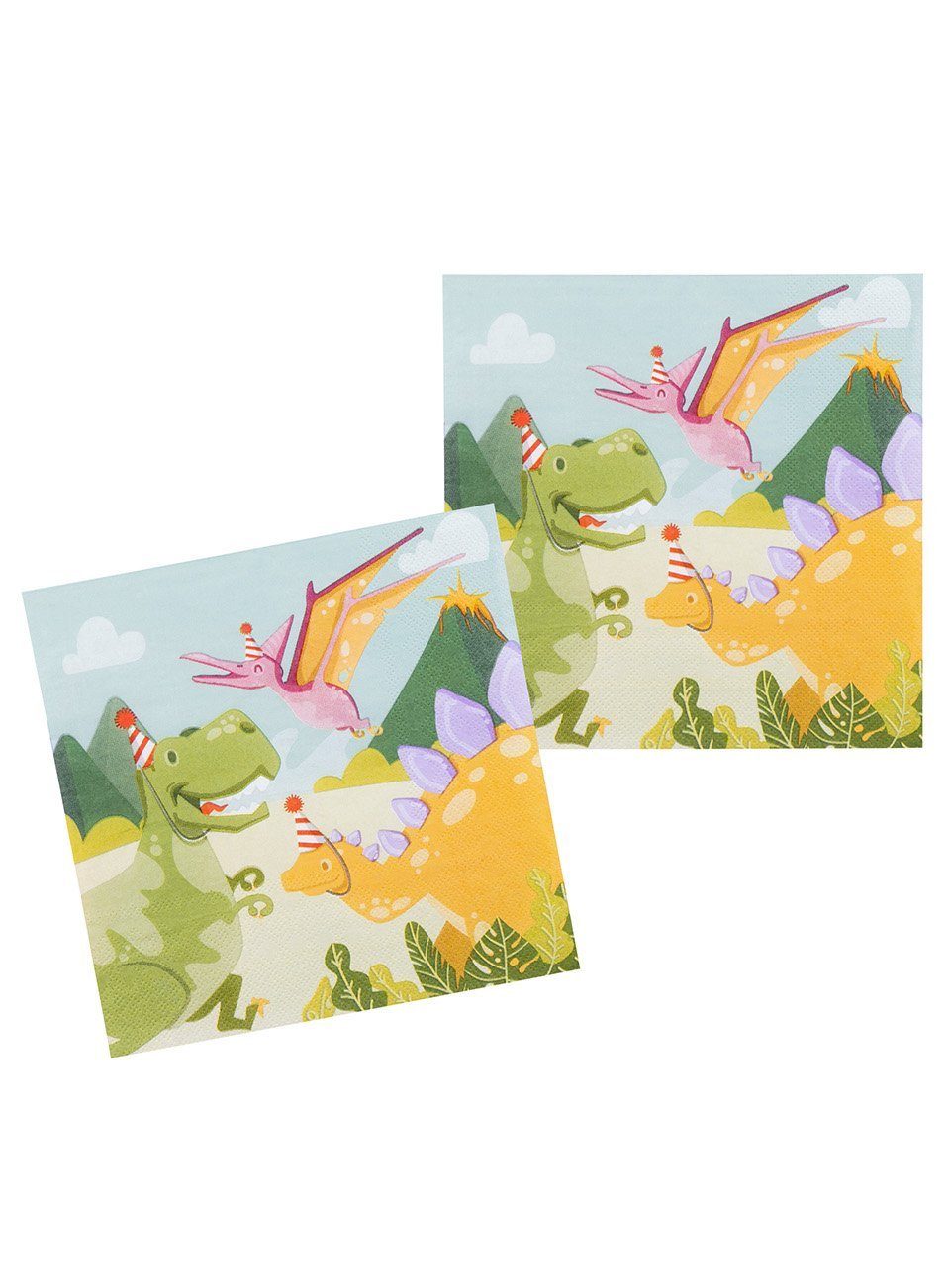 Boland Papierserviette 12 Dino Servietten, Deko für Dinosaurier.Freund: Mache Deine Party zum Jurassic Park!