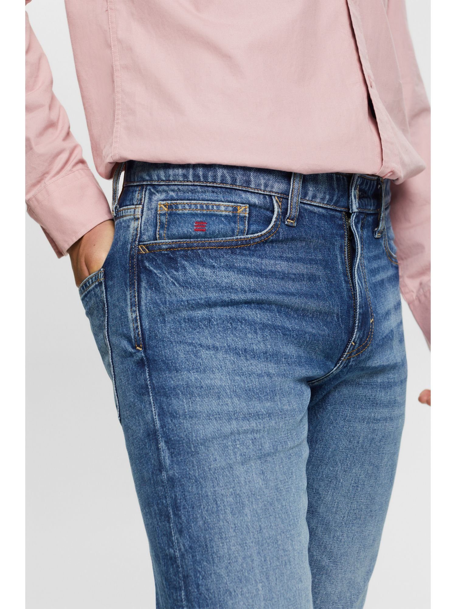 Slim-fit-Jeans Bundhöhe mittlerer Schmale Esprit Jeans mit