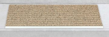 Stufenmatte Sicherheitsstufenmatte - Außenstufenmatte Beige mit Profil, Metzker®, Rechteckig, Höhe: 7 mm, 1 Stück - Beige