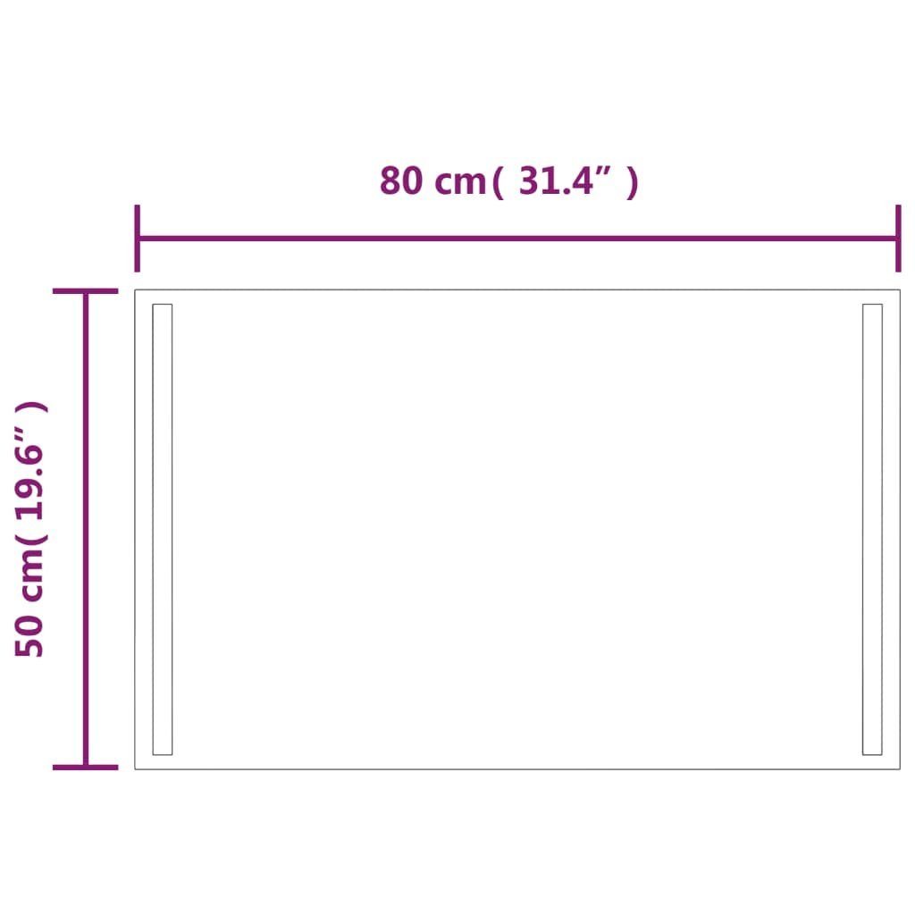 LED-Badspiegel 50x80 furnicato Wandspiegel cm