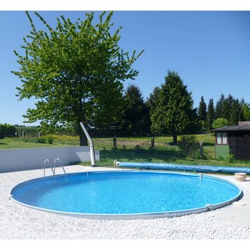 Planet Pool Rundpool Stahlwandpool Set rund Brasilia 300x120 cm, Stahl (Komplett-Set), verzinkte Stahlwand