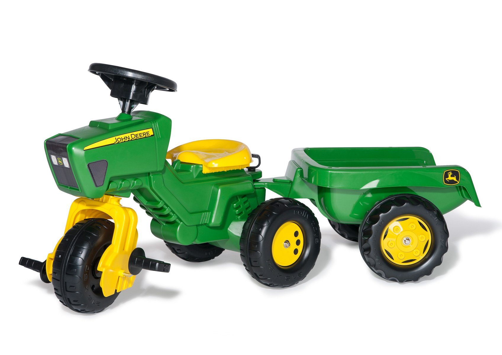 rolly toys® Trettraktor Rolly Toys John Deere Dreirad mit Anhänger 052769
