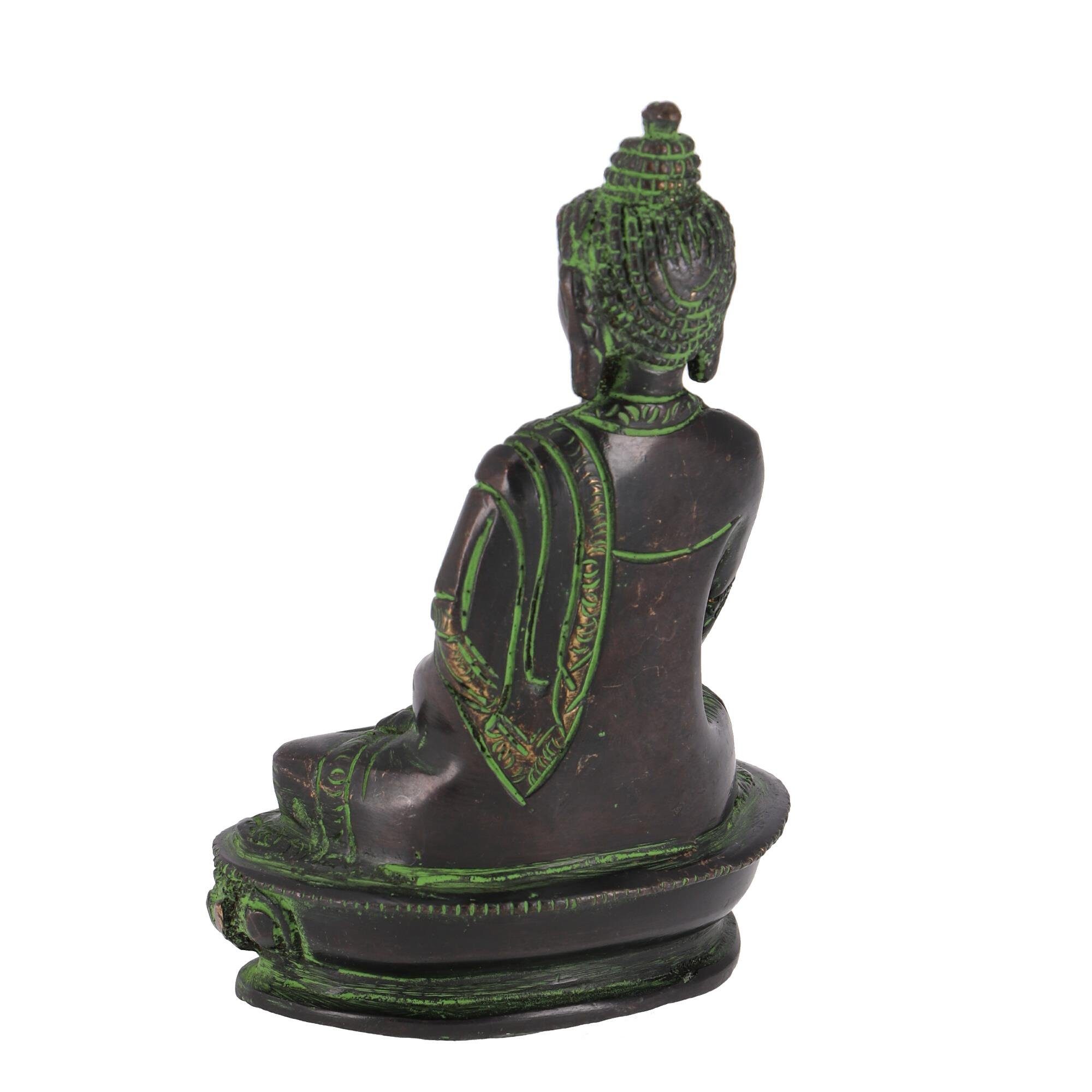Guru-Shop Buddhafigur Buddha Messing 14.. aus Buddha Statue Bhumisparsa