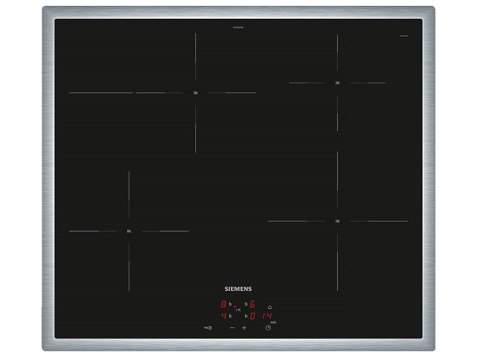 SIEMENS Elektro-Kochfeld EI645CFB6E, Powerboost-Funktion, Timer, TouchControl-Bedienung