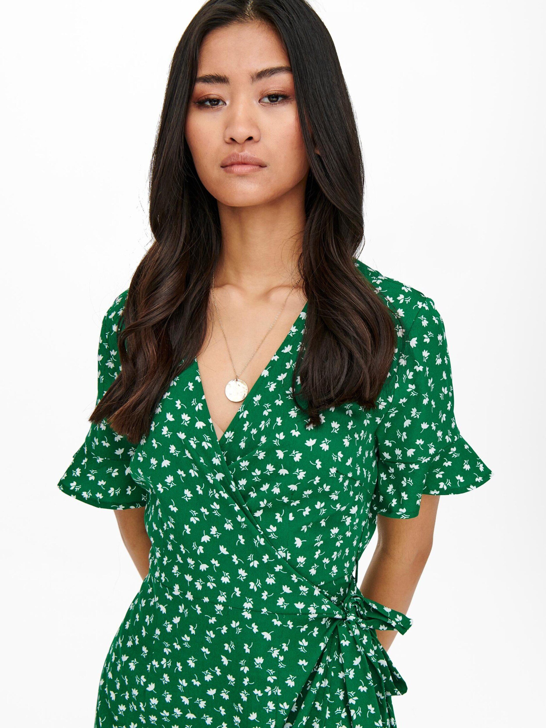 ONLY Sommerkleid Olivia (1-tlg) Wickel-Design