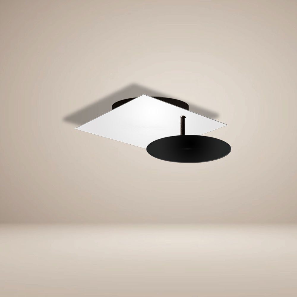 s.luce Deckenleuchte LED Deckenlampe Plate Weiß, Wandlampe Warmweiß