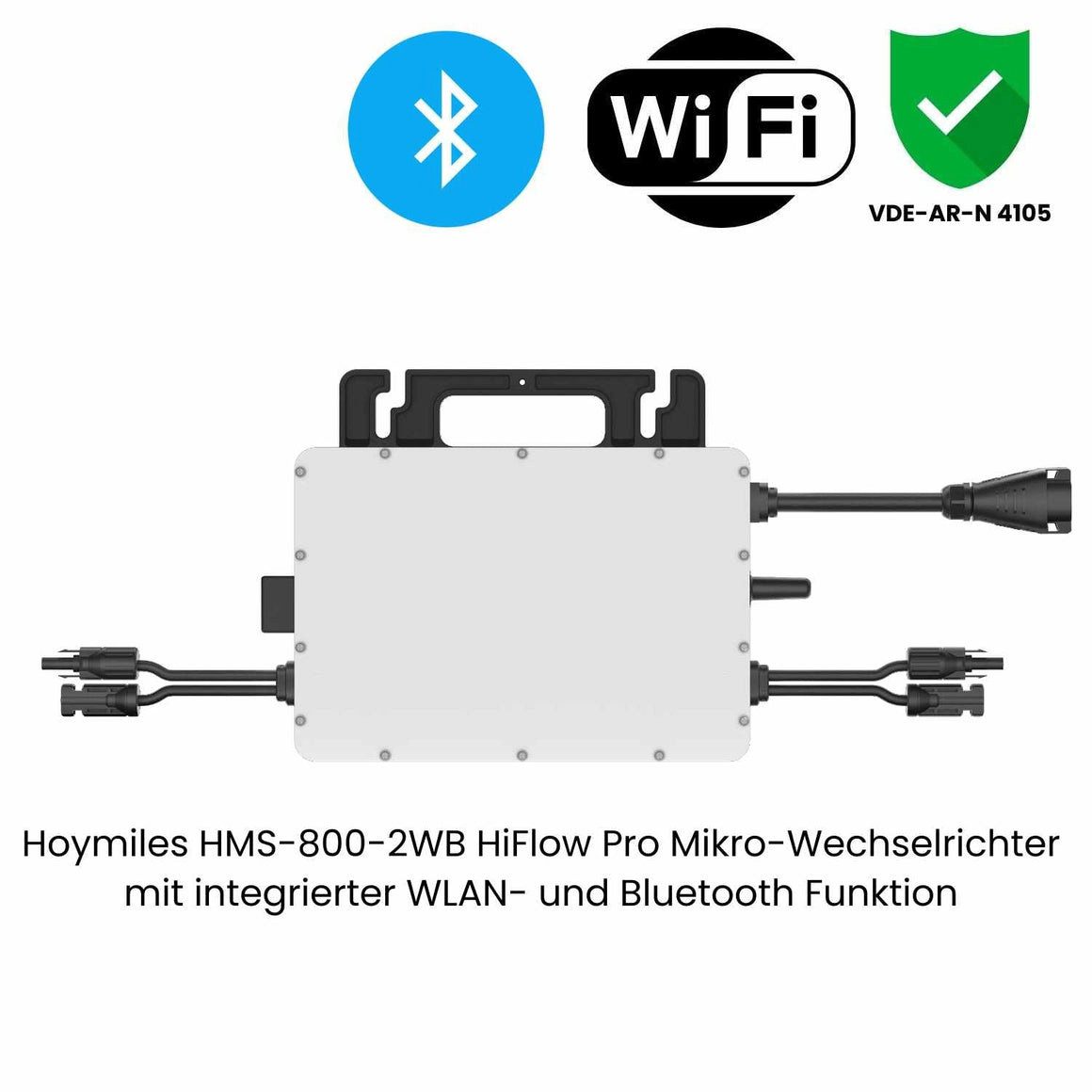 Kleines Kraftwerk Balkonkraftwerk, 1000 W, Monokristallin, (ohne Halterung), 2 x 500W, Wechselrichter, Stromanschlusskabel, Solarverlängerungskabel