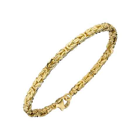 JOBO Goldarmband, Königsarmband 585 Gold massiv 19 cm