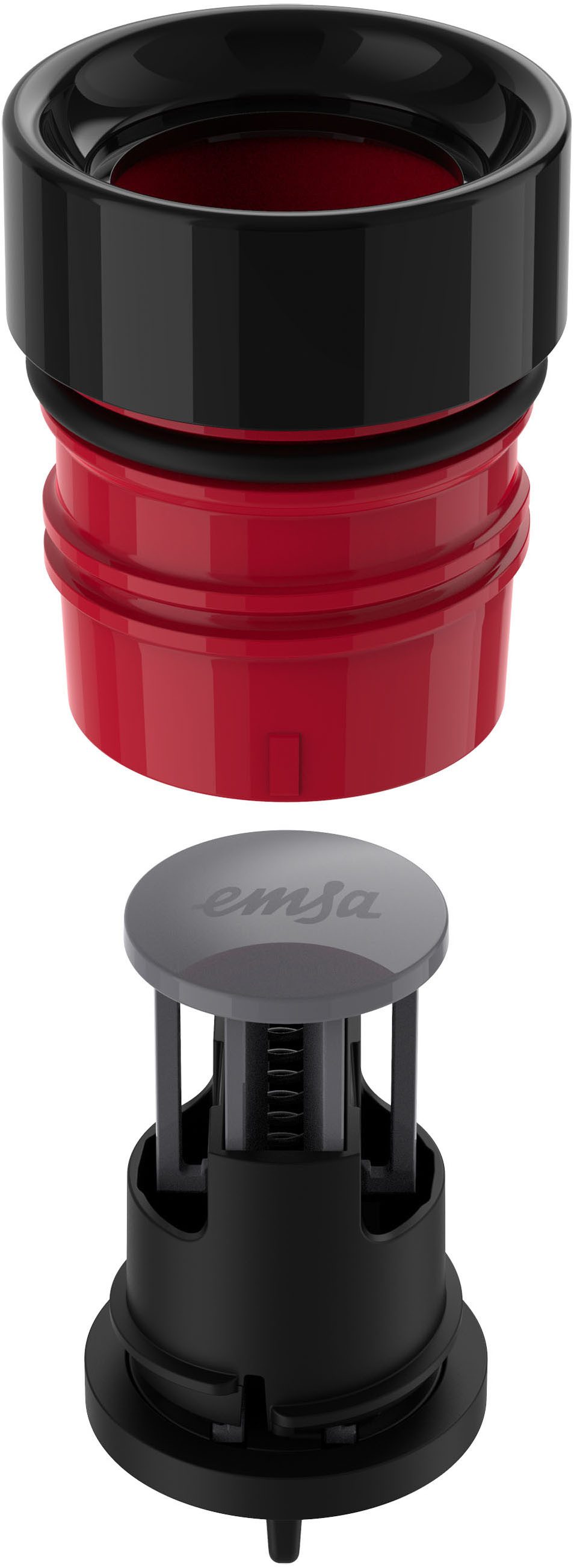 Emsa Trinkflasche Bludrop Sleeve, Edelstahl/Silikon, Quick-Press, 12h warm/24h kühl