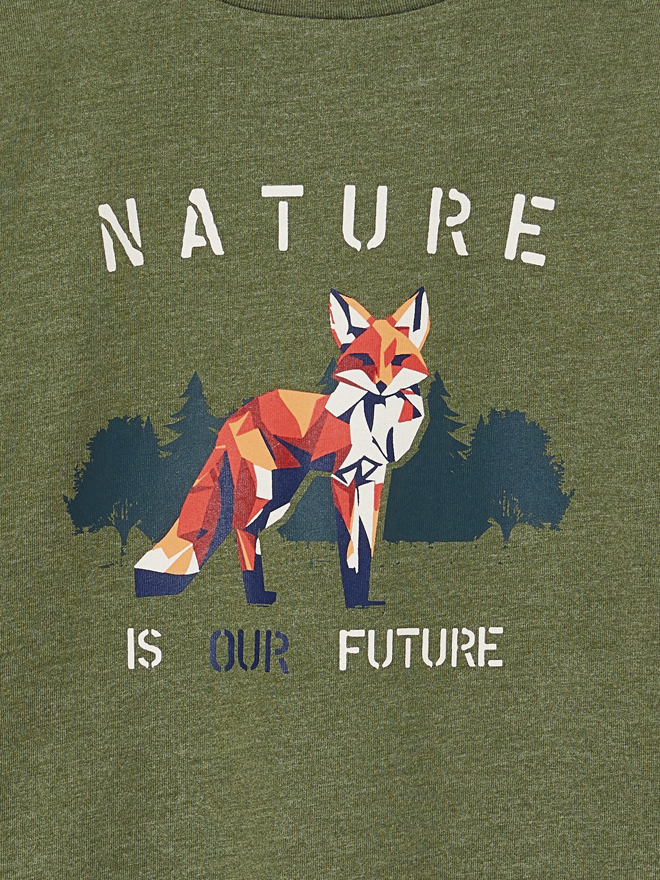 vertbaudet Langarmshirt Jungen Shirt mit Fuchs-Print – Bild 3 von 5