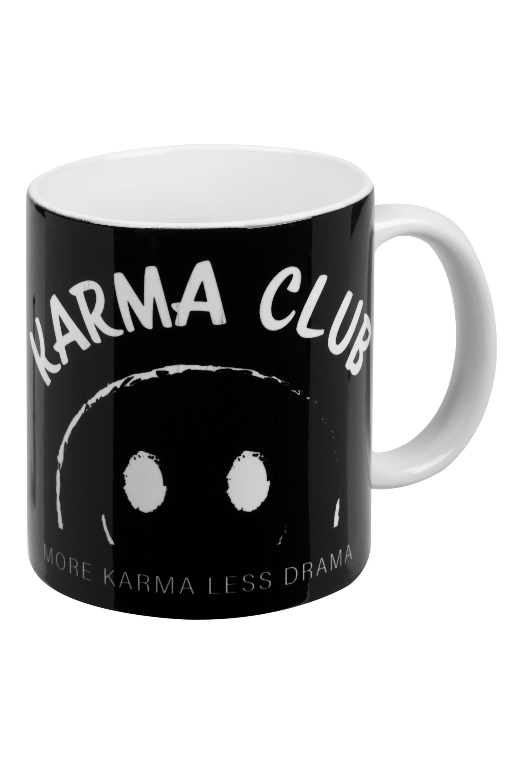 Keramik Kaffeetasse - Keramik 320ml, Karma Tasse Tasse Becher United Labels® Karma Club Schwarz