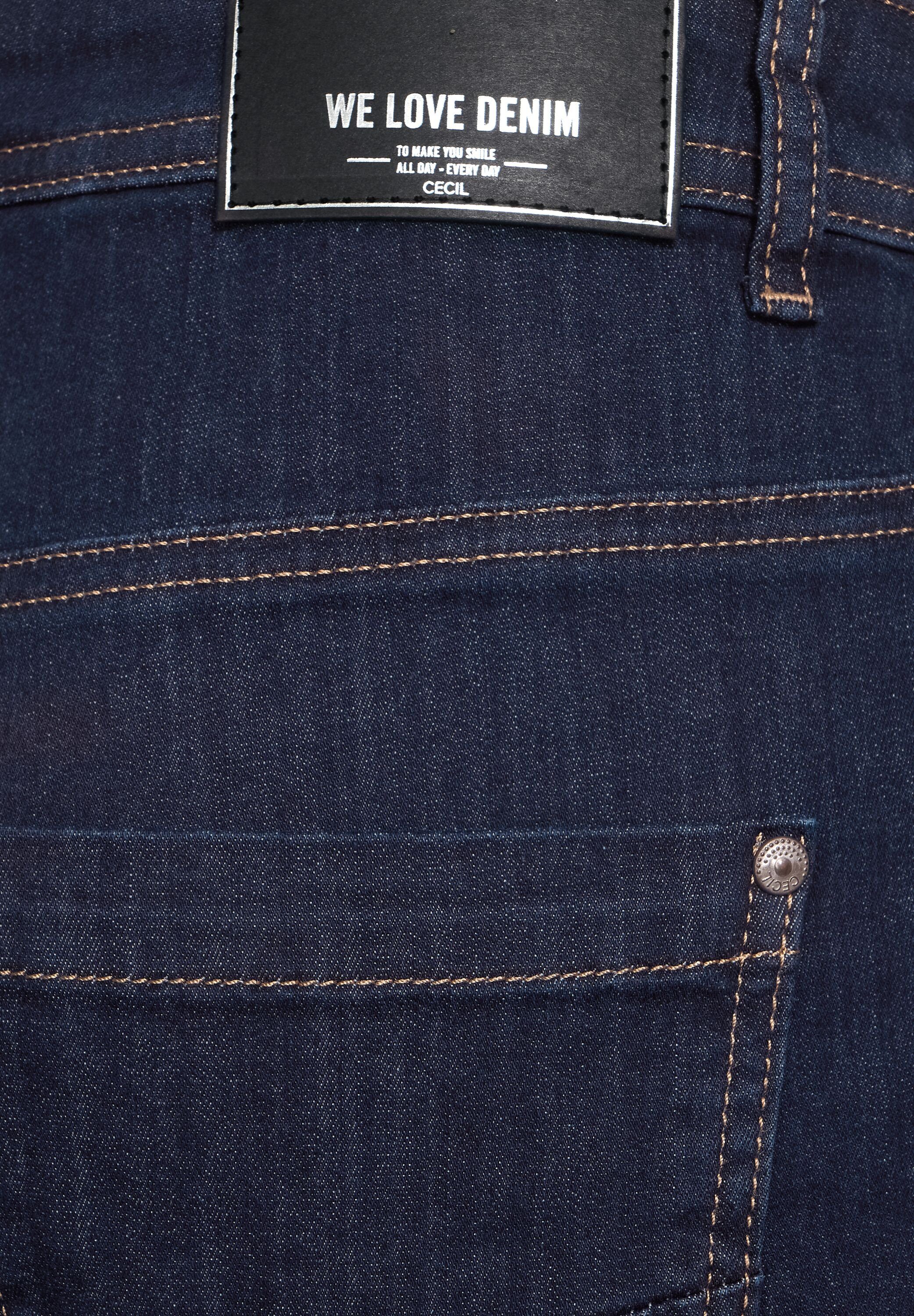 Damen Jeans Cecil Loose-fit-Jeans CECIL Loose Fit Jeans mit Wide Leg 5-Pocket-Style