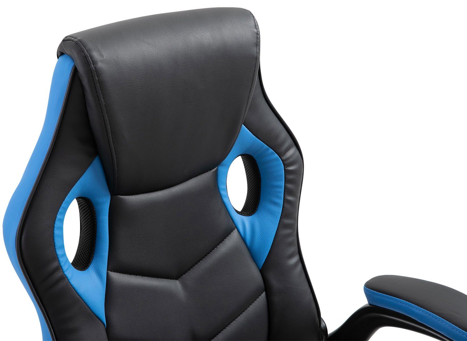 CLP Gaming Chair Omis Kunstleder, schwarz/blau höhenverstellbar und drehbar