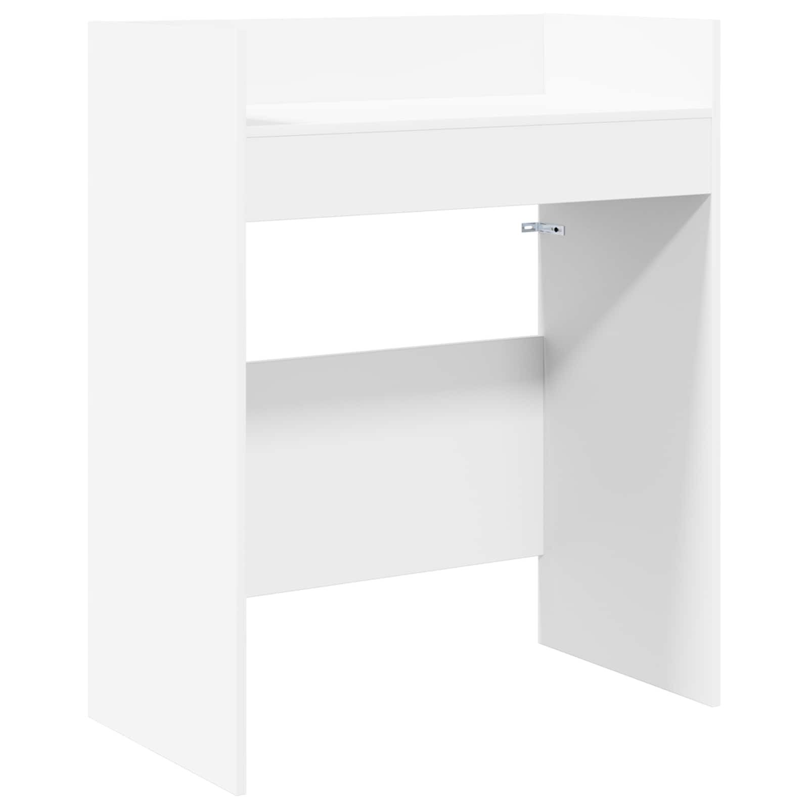 vidaXL Arbeitstisch DJ Tisch Weiß 102 x 45 x 102 cm Holzwerkstoff (1-St)