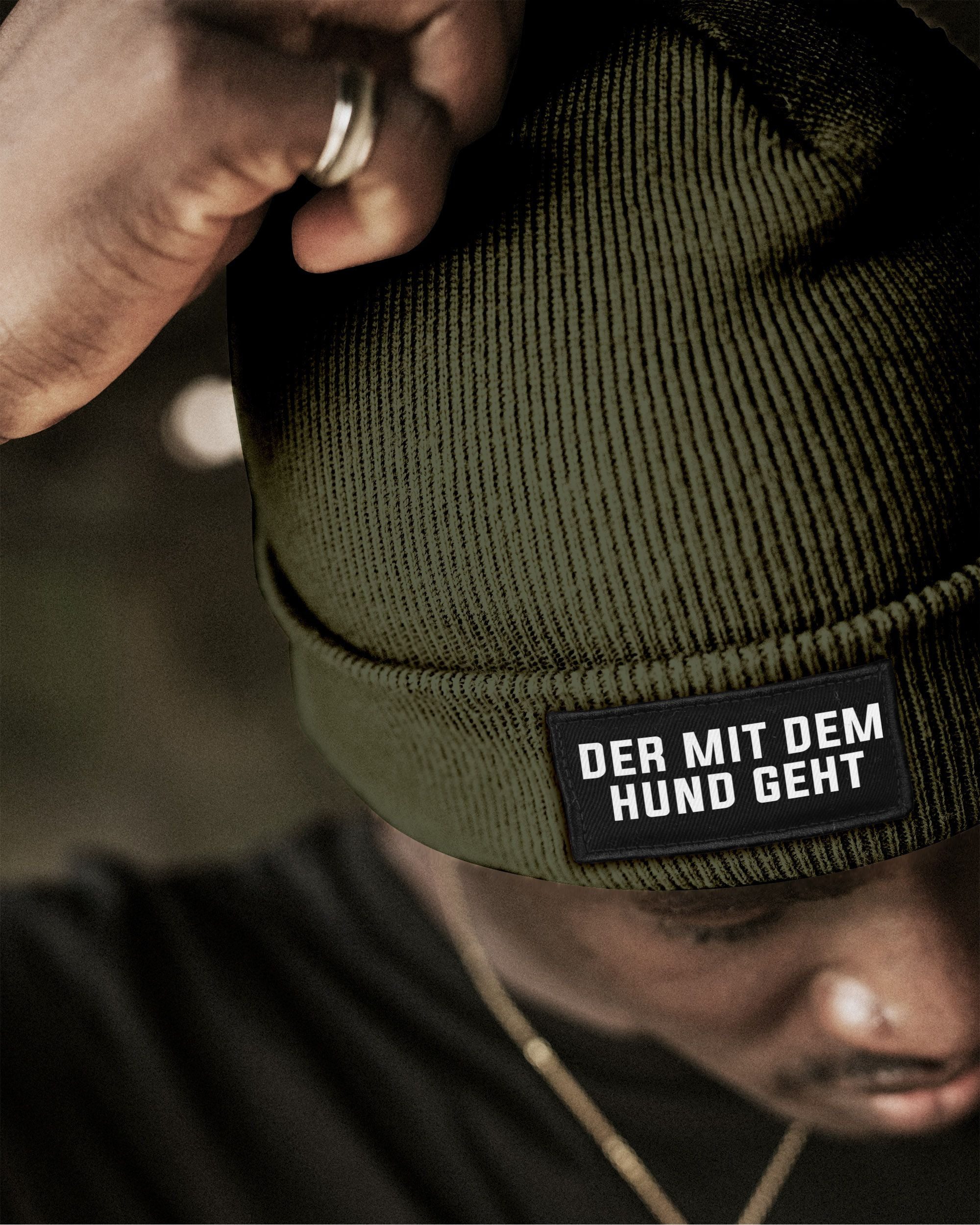 MoonWorks Strickmütze Herren Beanie mit Patch Strickmütze mit Spruch Der mi günstig online kaufen