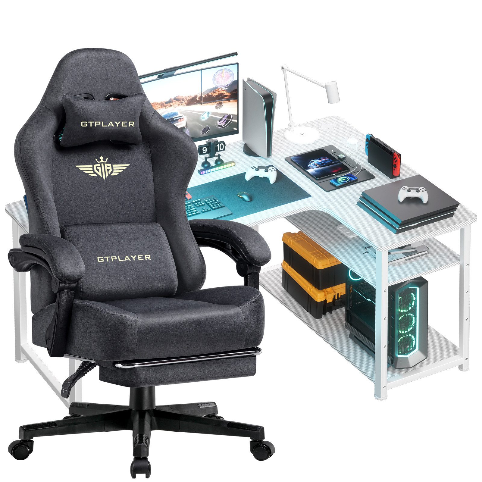 GTPLAYER Gaming-Stuhl Gaming Tisch + Gaming günstig online kaufen