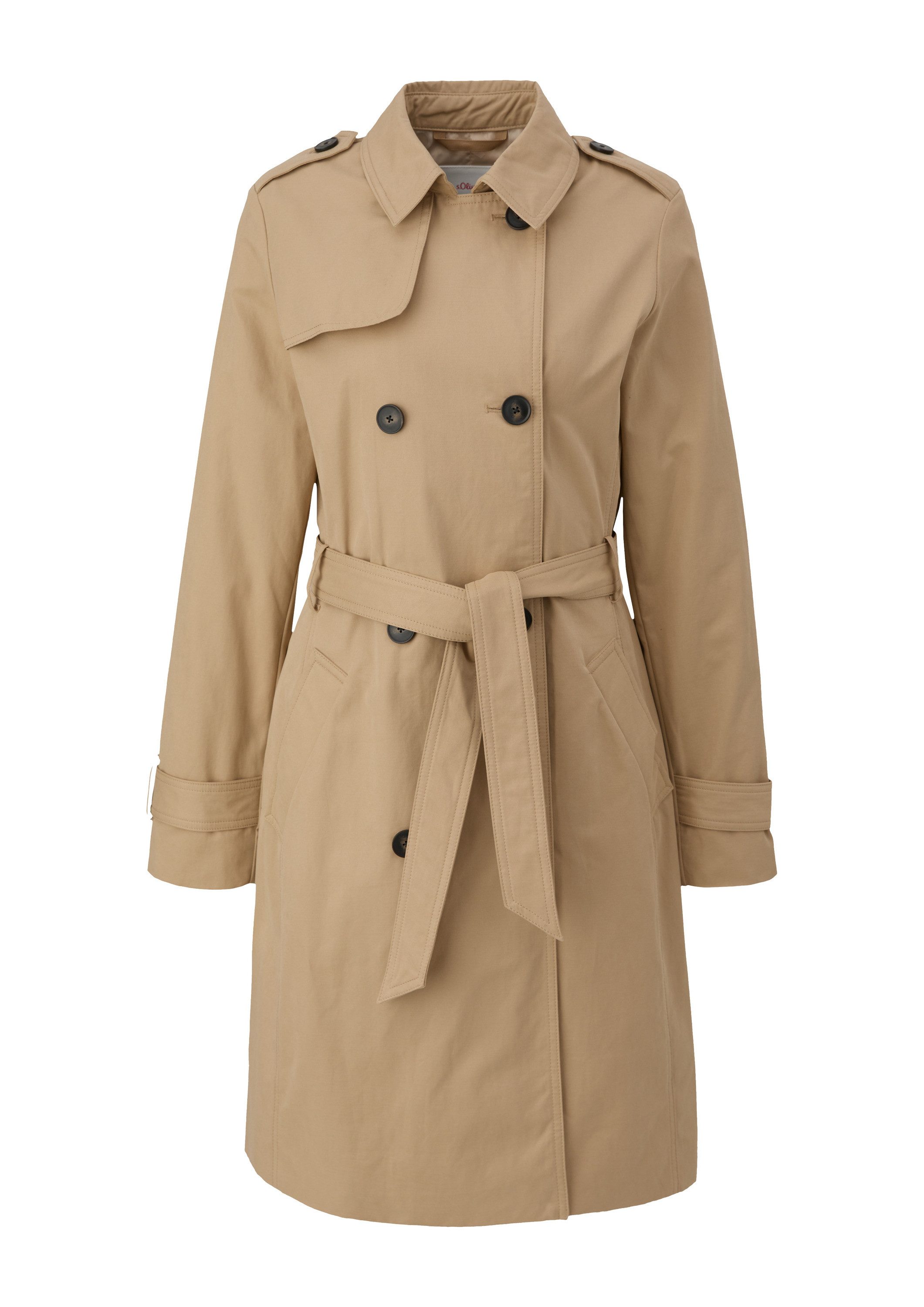 s.Oliver Trenchcoat Outdoor-Mantel Langer Trench-Coat (1-tlg) günstig online kaufen