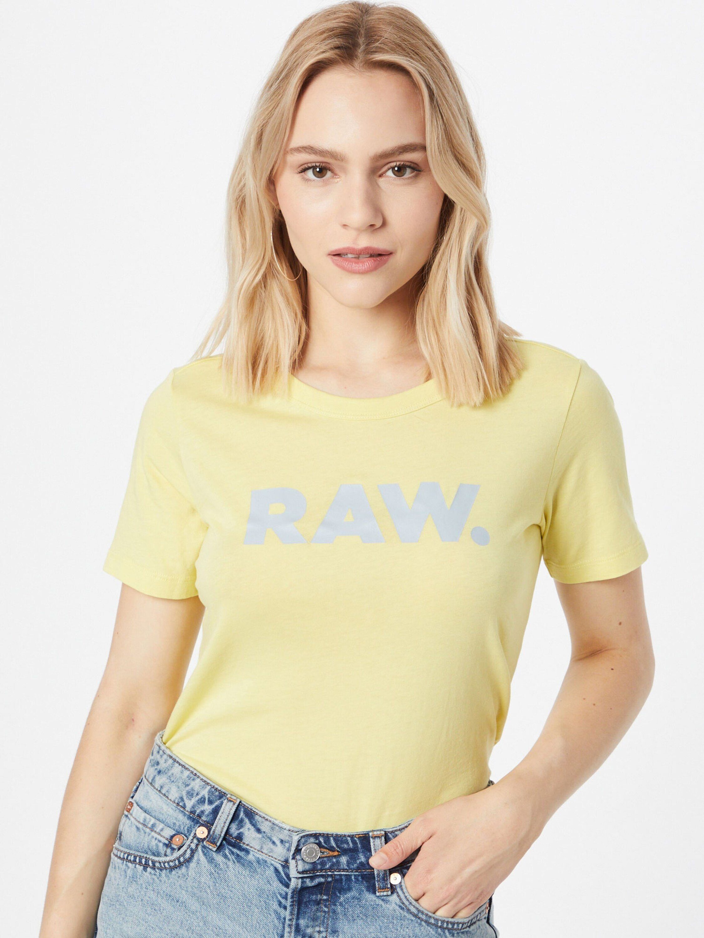 Plain/ohne Details T-Shirt (1-tlg) G-Star Lemonade RAW