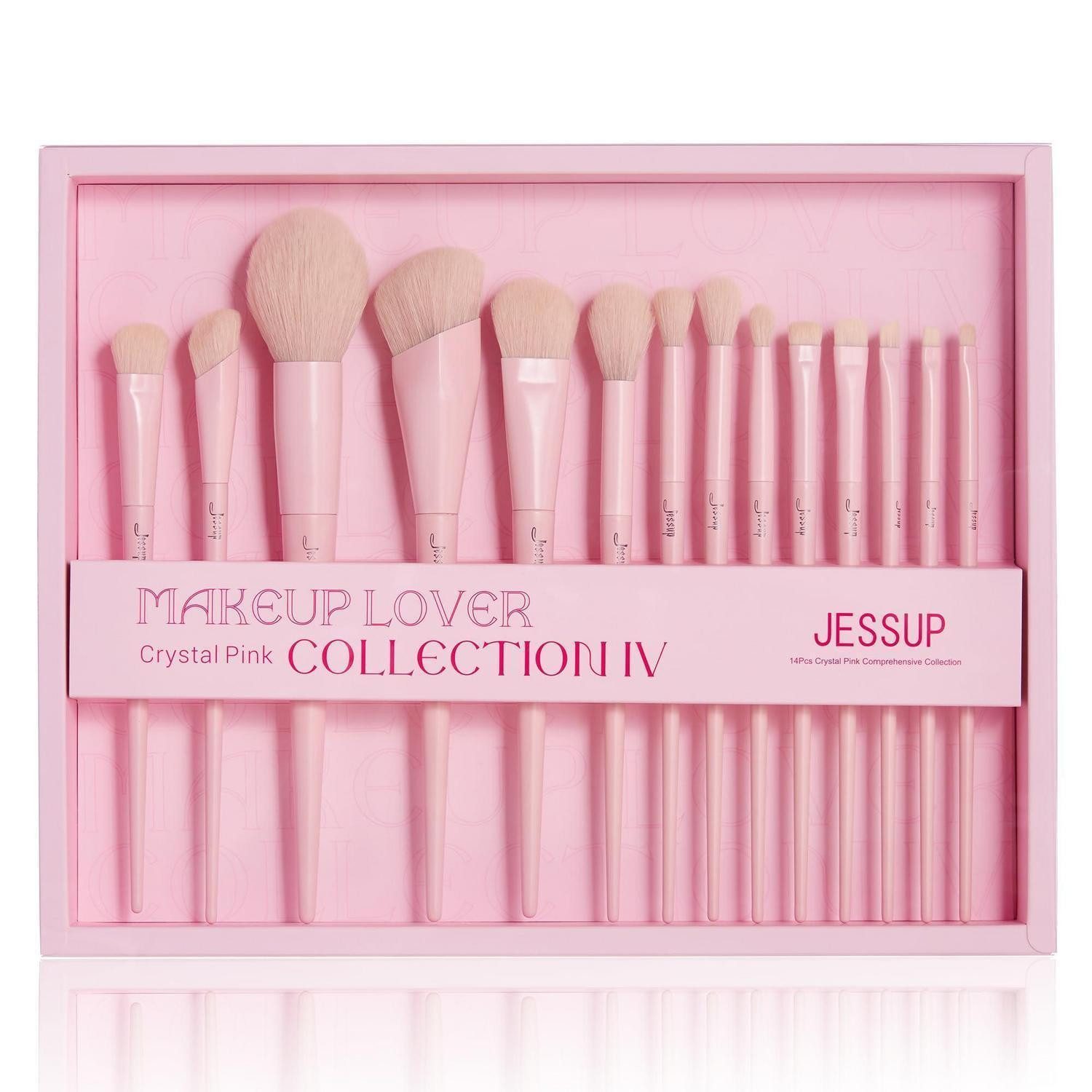 LuxusKollektion Kosmetikpinsel-Set Makeup Pinselset Rosa 14tlg