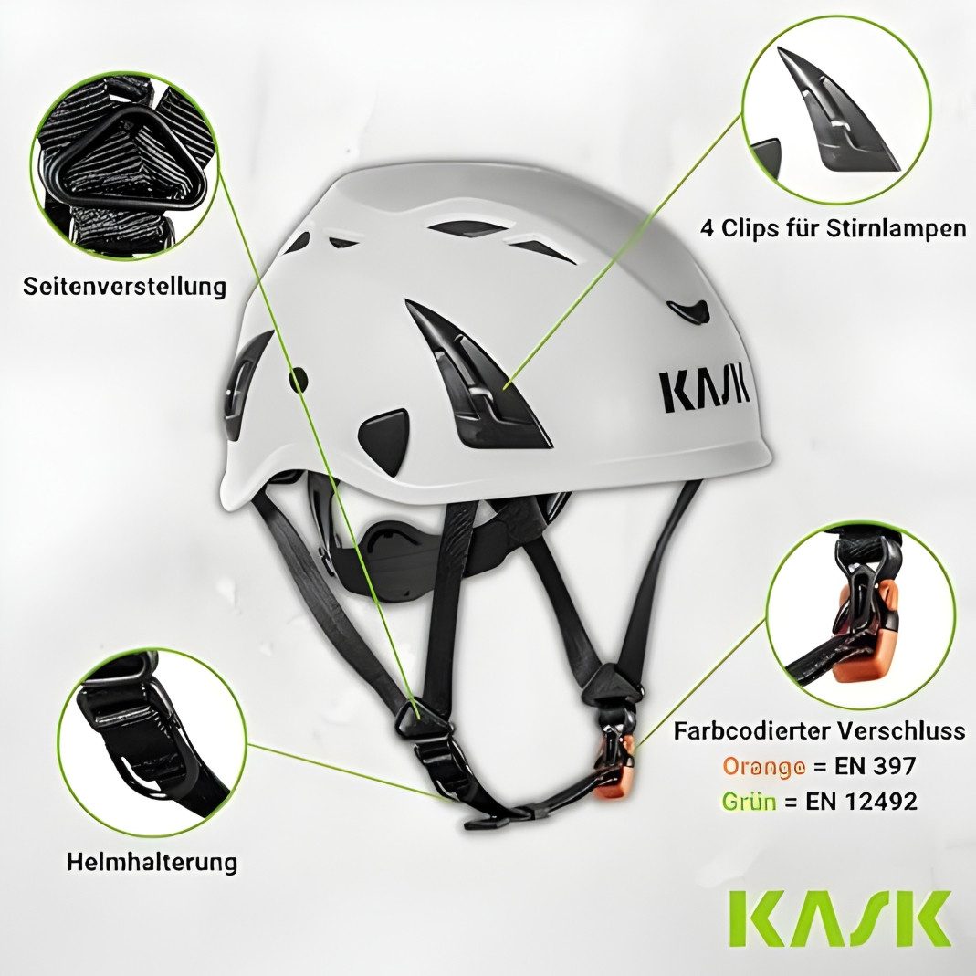 Kask Schutzhelm Superplasma AQ, Industriehelm, Kletterhelm, zertifiziert nach WG11, EN397, EN12492