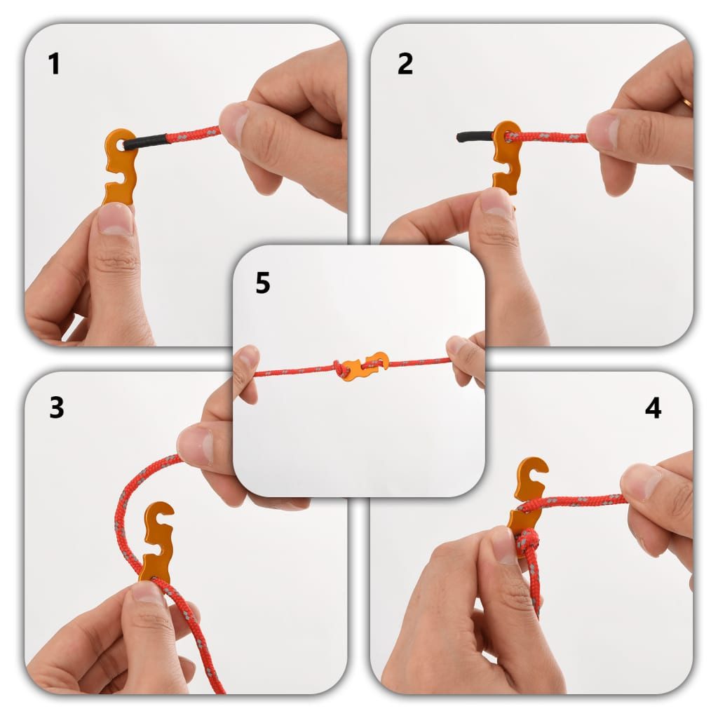 vidaXL Zeltleinen mit Seilspannern 8 Stk. Reflektierend 4 m 4 mm Abspannleine (1-tlg)
