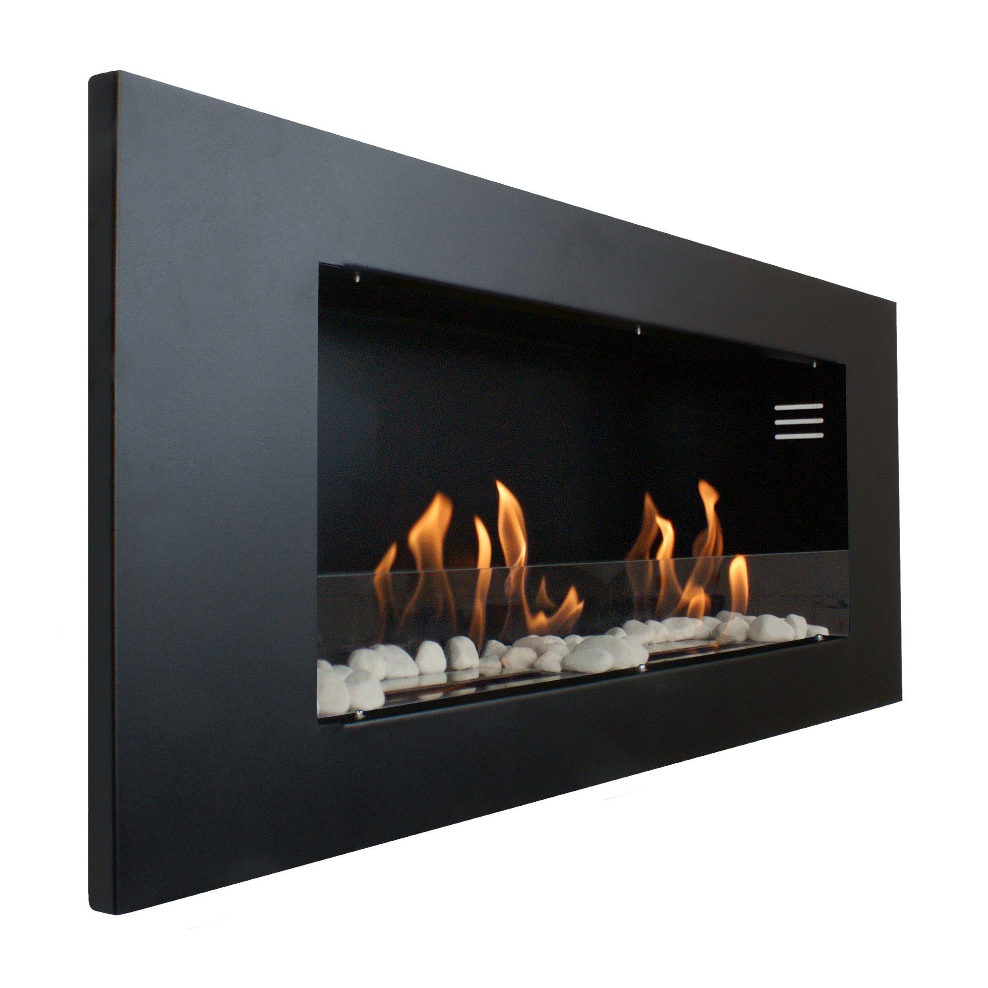 Kaminbau Mierzwa Echtfeuer-Dekokamin Aurora (Luxus Royal, Brenngel & Bio-Ethanol Kamin inkl. 2 regulierbare Edelstahl Brenner), Farbwahl, Gelkamin, Ethanolkamin, Kaminofen, Wandkamin
