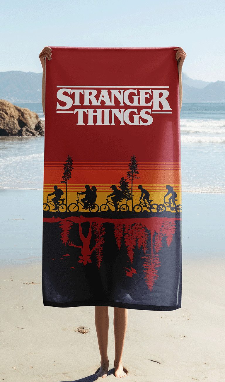 Jerry Fabrics Handtücher Stranger Things Duschtuch Badetuch Strandtuch 70x140cm 100% Baumwolle, (1 Duschtuch, 1-St), Langlebig – Bild 2 von 5