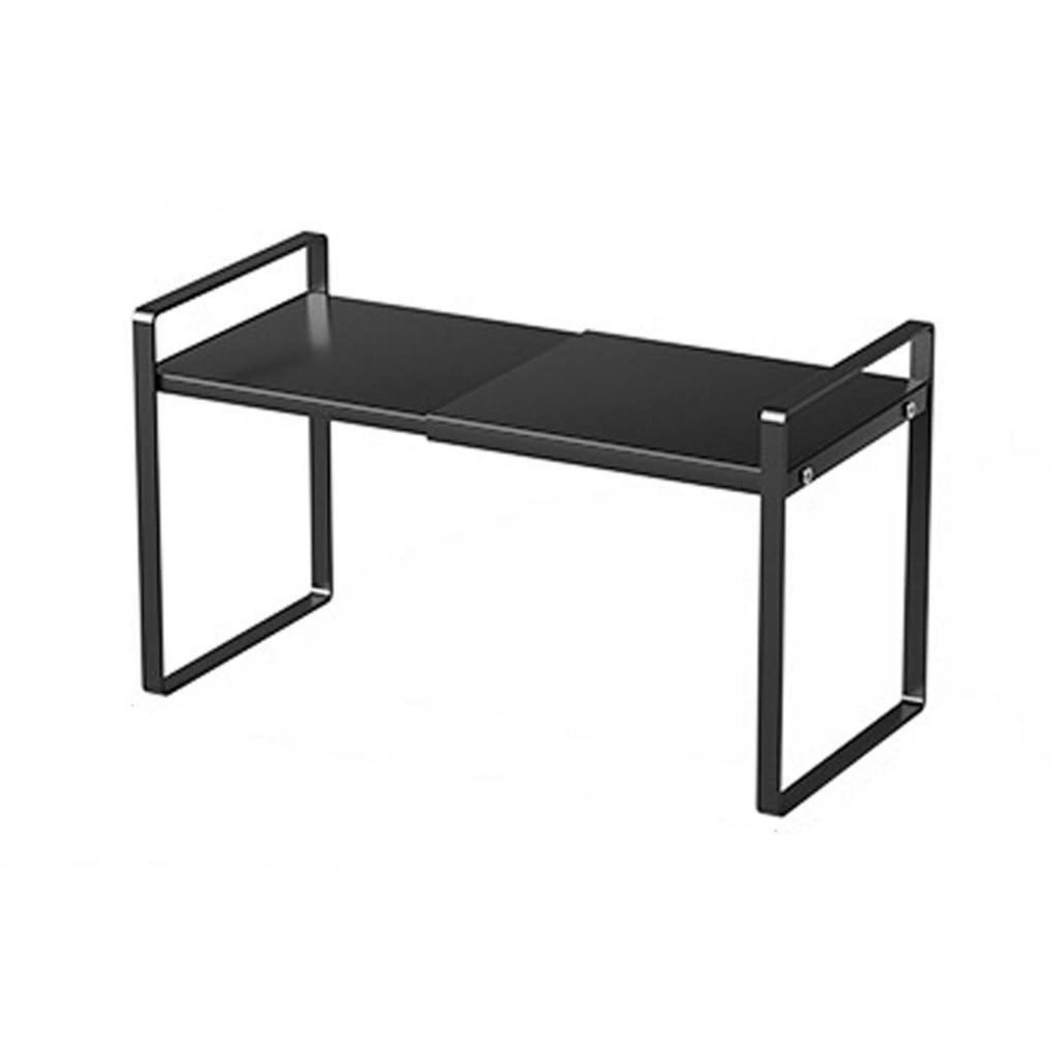 LuxusKollektion Teleskopregal Schrankregal Metall erweiterbar Schwarz, 1-tlg.