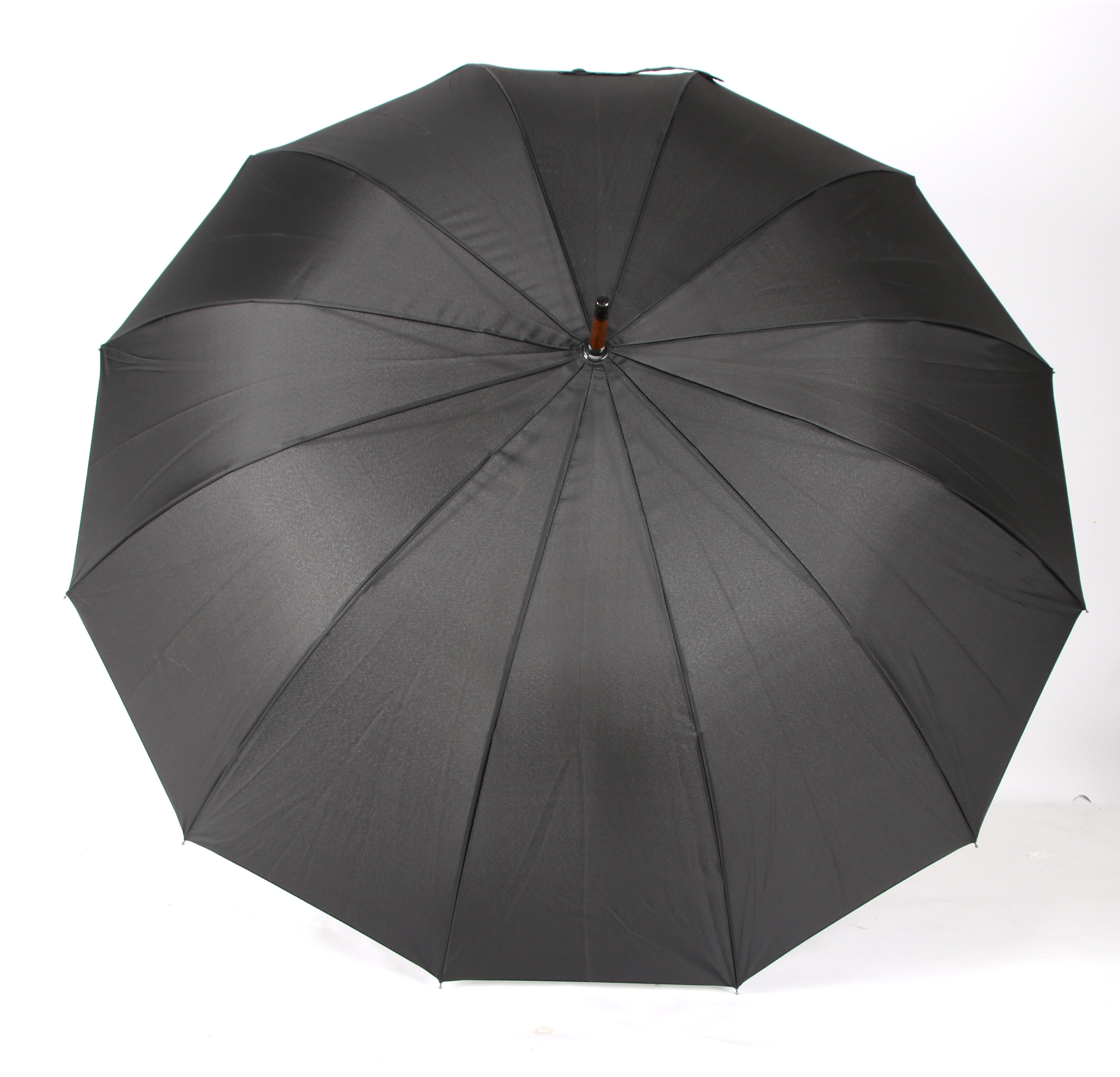 COFI 1453 Stockregenschirm Holzstockschirm ergomoischer Regenschirm flexibel und widerstandsfähig