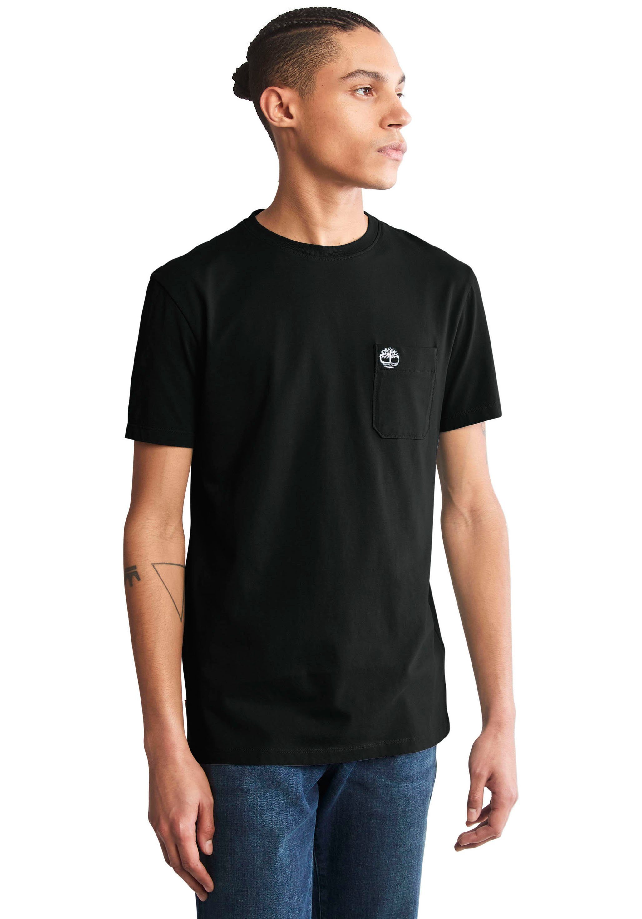 Timberland T-Shirt DUNSTAN RIVER POCKET TEE black | Sport-T-Shirts