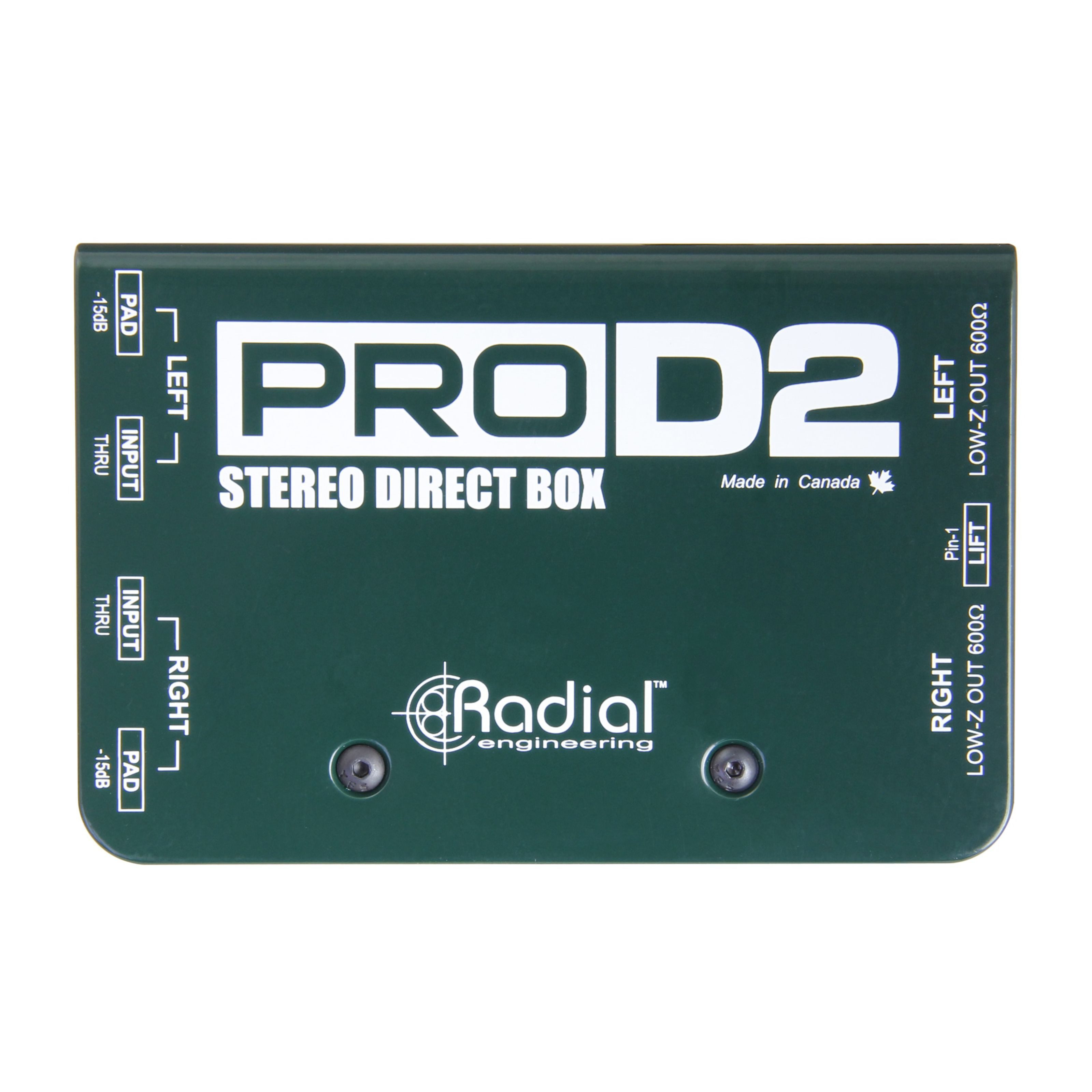 Radial Audio-Wandler, (Pro-D2 passive stereo DI-Box, Studio Hardware, DI-Boxen), Pro-D2 - DI Box